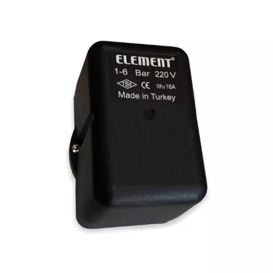 Element Basınç Şalteri 1-6 Bar Tahliyeli Monofaze  1/4’’ Bağlantı Çapı